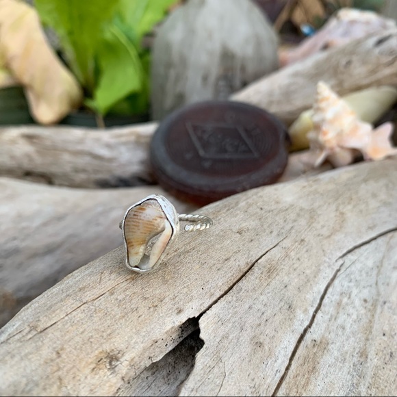 *SOLD* Puka dove shell Sea sterling & fine silver soldered adjustable … - Picture 3 of 8